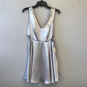 silver dress
